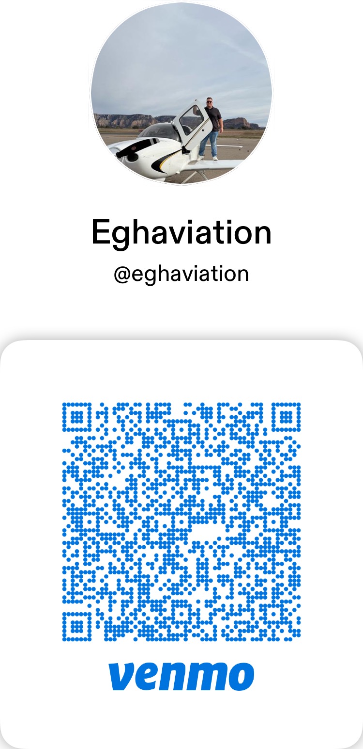Scan to tip @eghaviation on Venmo